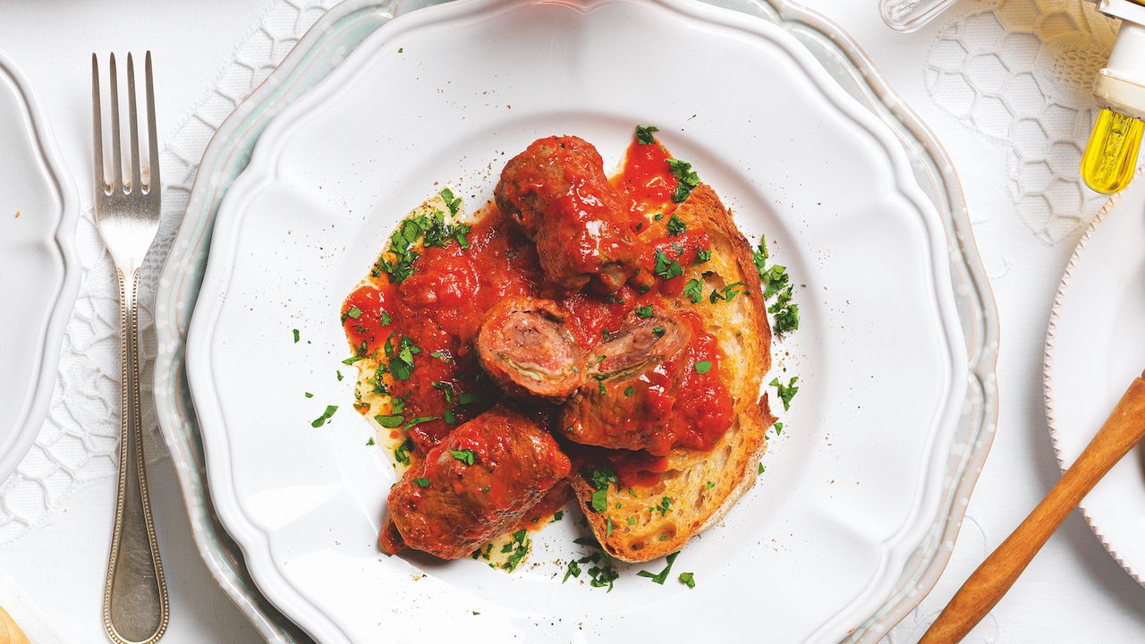Receita “Brasciole” com molho | Cozinha italiana