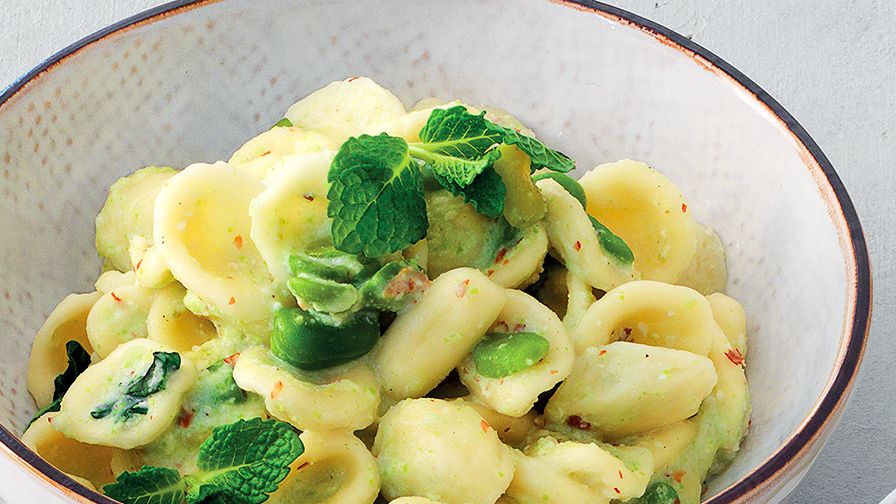 Receita Orecchiette com creme de feijão