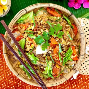 Melhor Pad Woon Sen Receita (macarrão de vidro tailandês Fry Fry)
